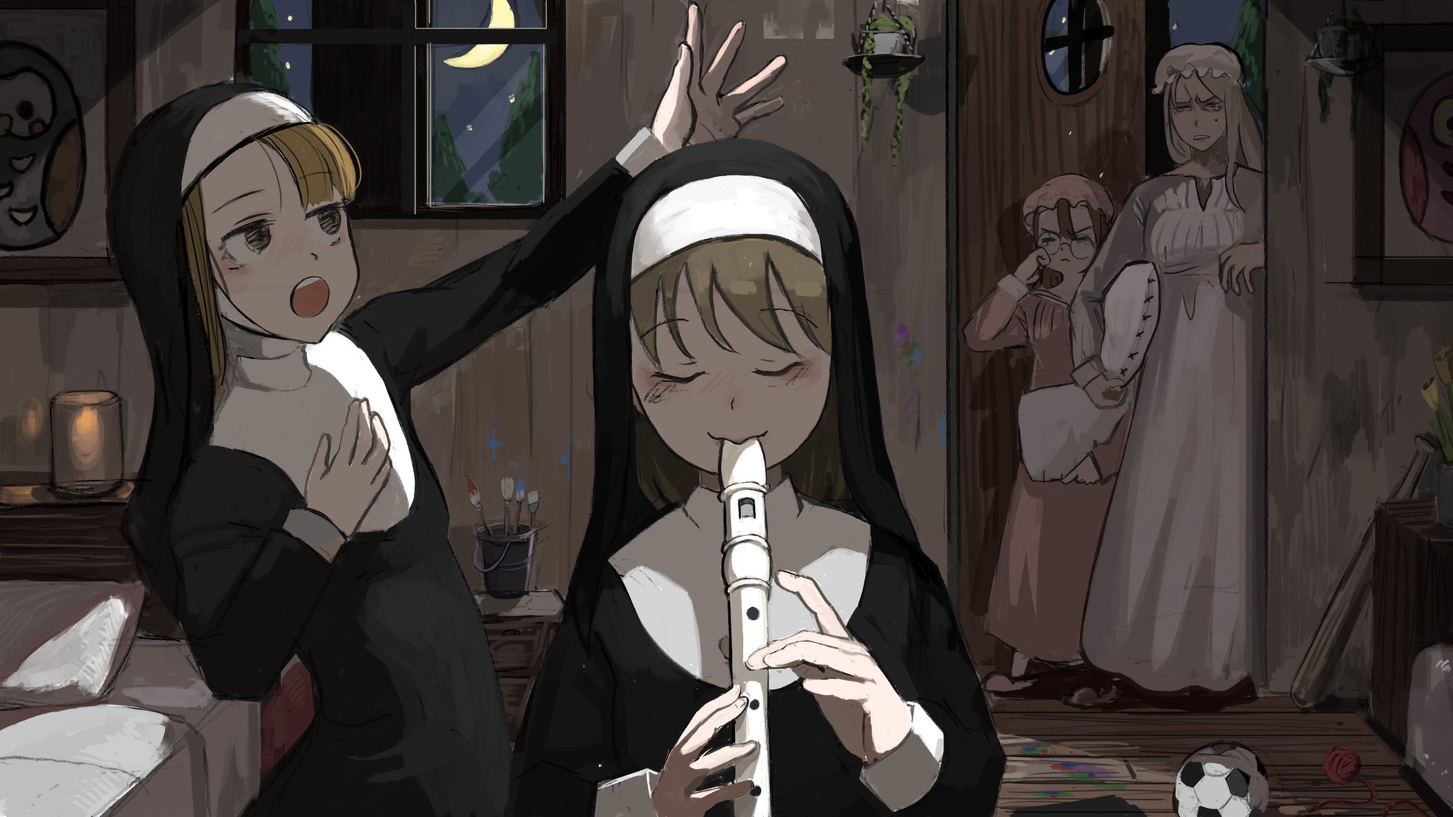 Мико монахиня аниме